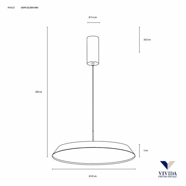 LED-Pendelleuchte Pinco 3000K/4000K dimmbar